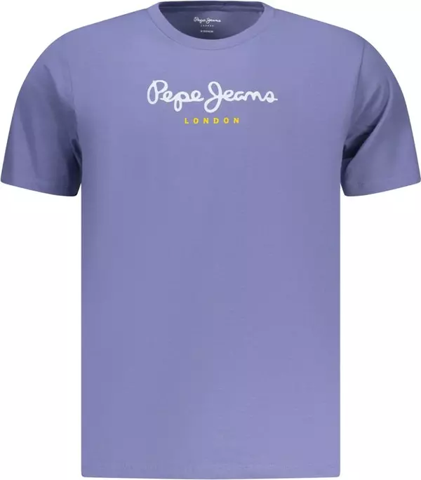 Blu Cotton Men T-Shirt