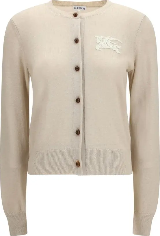 Beige Polyester Cardigan