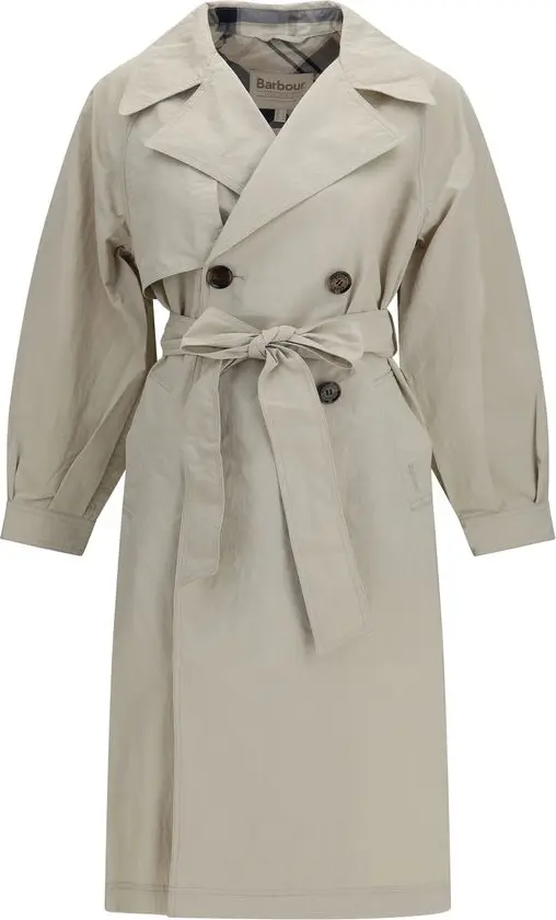 Beige Polyamide Trench Coat