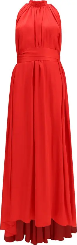 Multicolor Polyester Long Dress