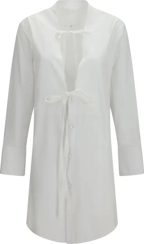 White Cotton Casual Dress