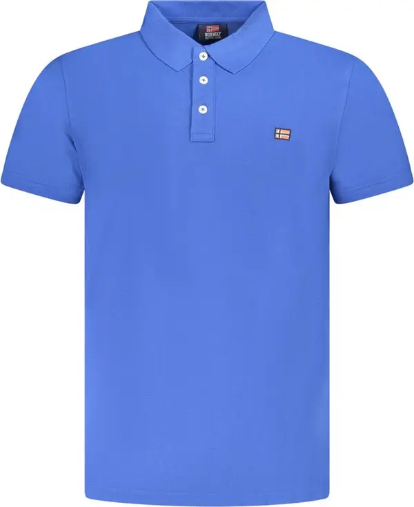 Blue Cotton Men's Polo