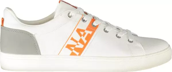 White Polyurethane Men Sneaker