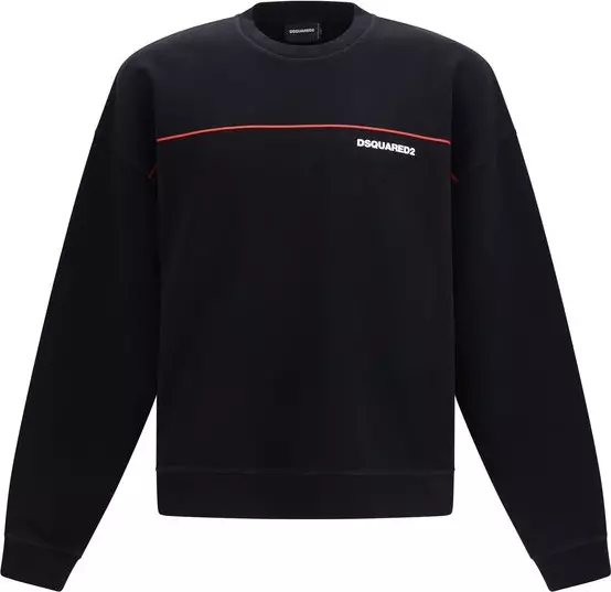 Black Cotton Sweatshirt