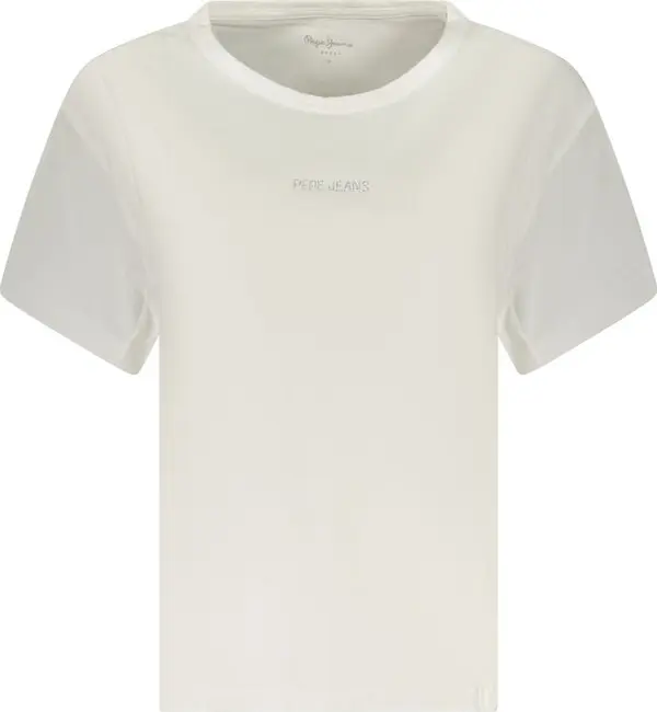 White Cotton Women T-Shirt