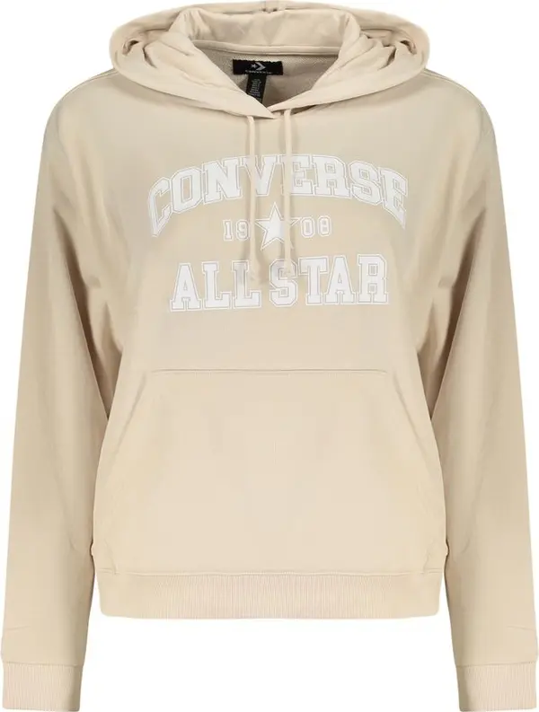 Beige Cotton Women's Hoodie