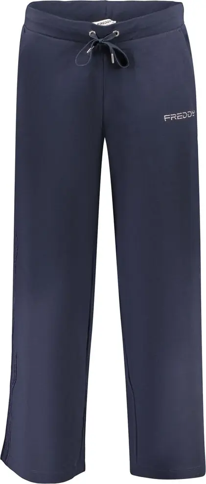 Blue Cotton Women's Trouser