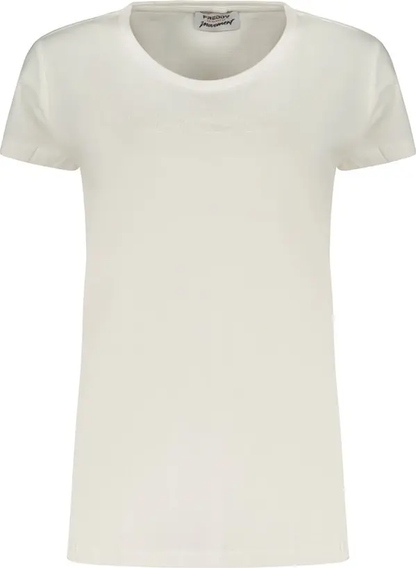 White Cotton Women's T-Shirt