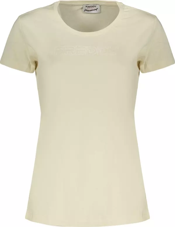 Beige Cotton Women's T-Shirt