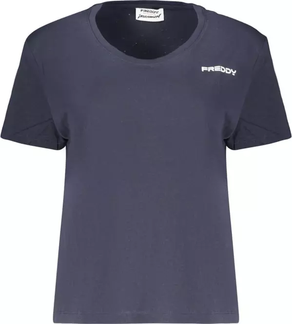 Blue Cotton Women's T-Shirt