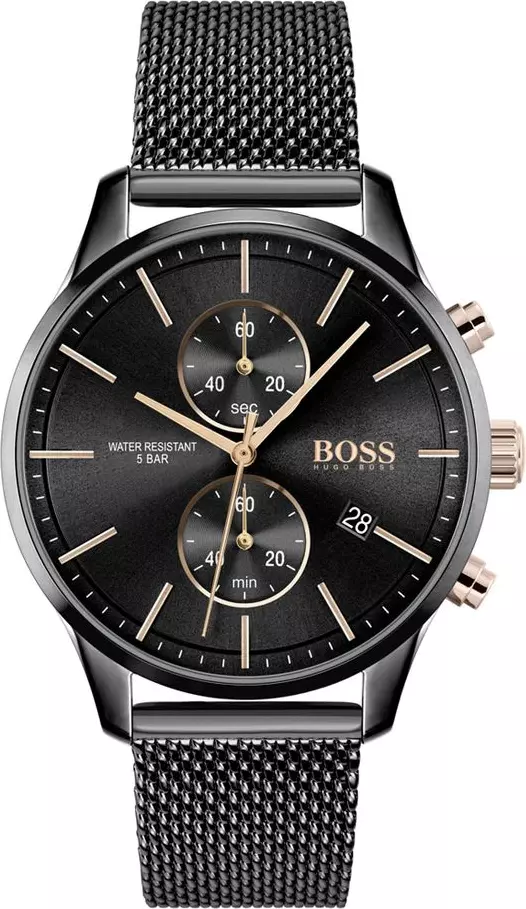 Black Stainless Steel Dress Watch