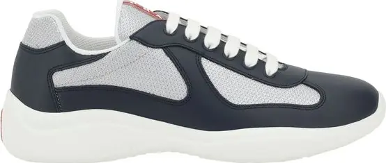 Blue Polyamide Athletic Sneakers