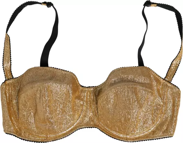 Gold Semi-Pad Underwire Balconette Bra Underwear