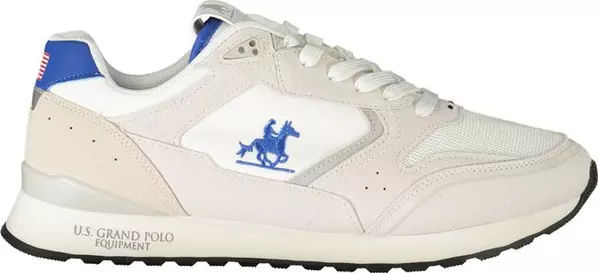 White Polyester Men's Sneaker