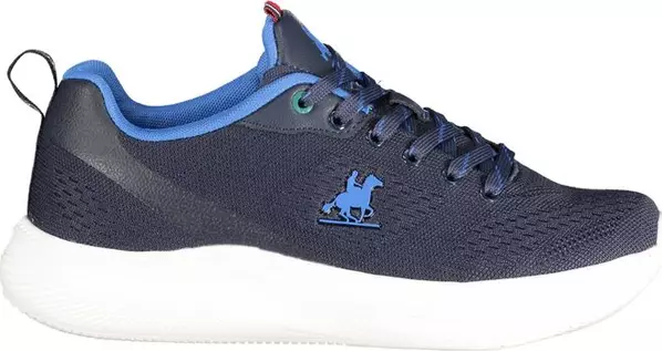 Blue Polyester Mens Sneaker