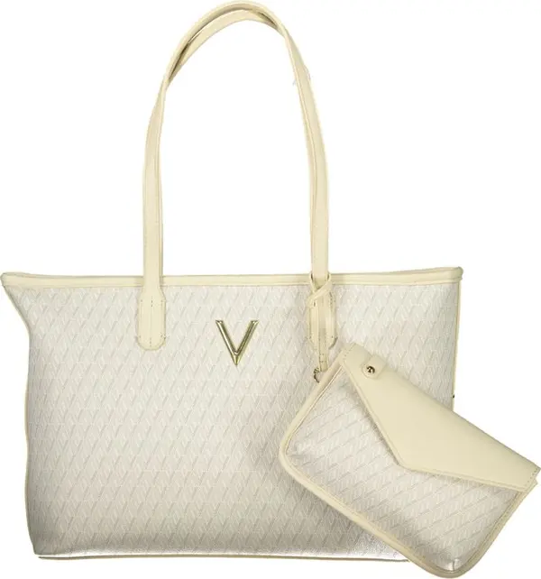 Beige Polyurethane Women's Bag