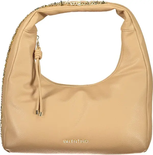 Beige Polyurethane Women's Bag