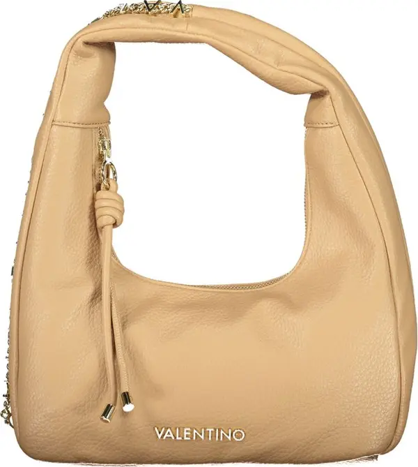 Beige Polyurethane Women's Bag