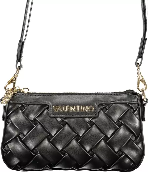 Nero Poliuretano Women's Handbag with Adjustable Shoulder Strap