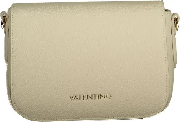 Beige Polyurethane Women Bag