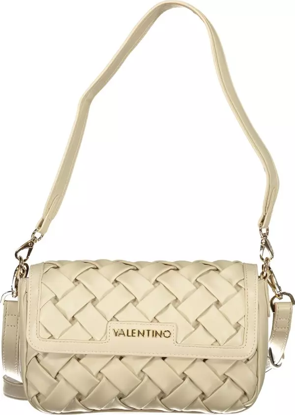 Beige Polyurethane Women's Bag
