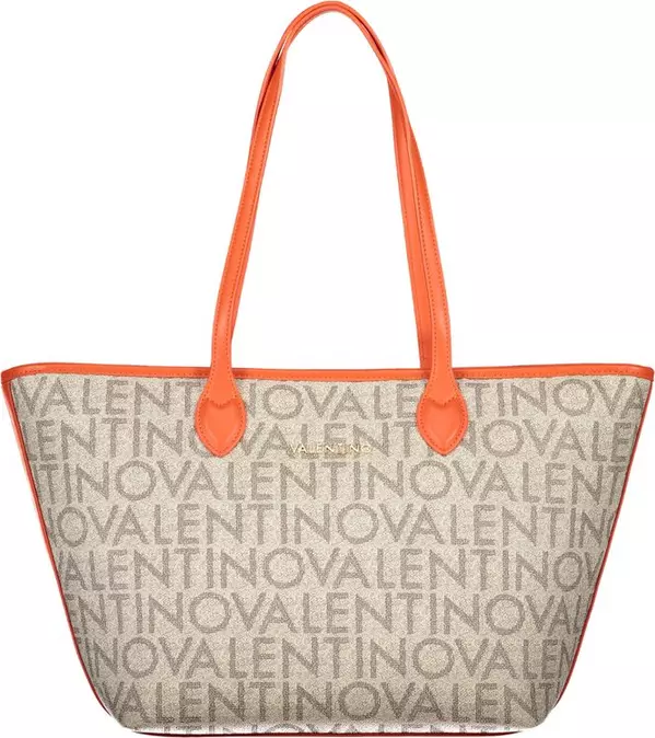 Beige Polyurethane Women's Bag