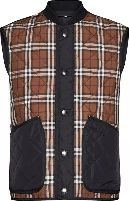 Brown Polyester Sleeveless Jacket