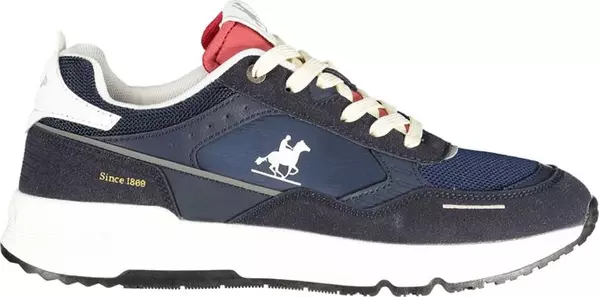 Blue Polyester Men's Sneaker