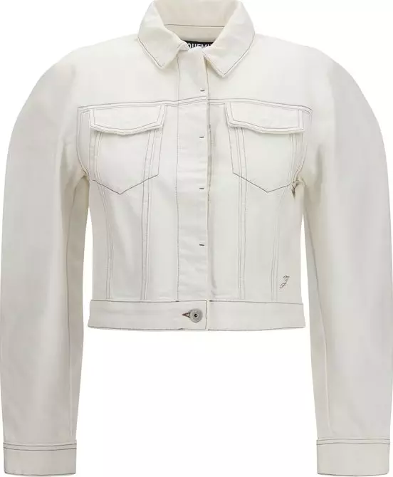 White Cotton Denim Jacket
