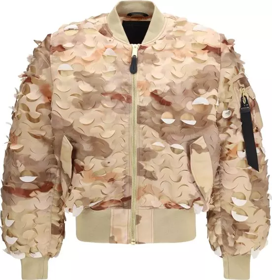 Gold Nylon Bomber