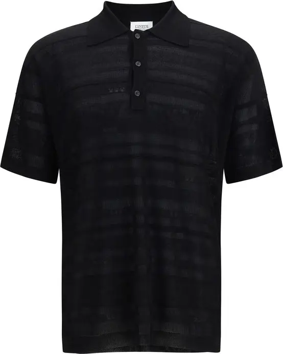 Black Cotton Polo Shirt