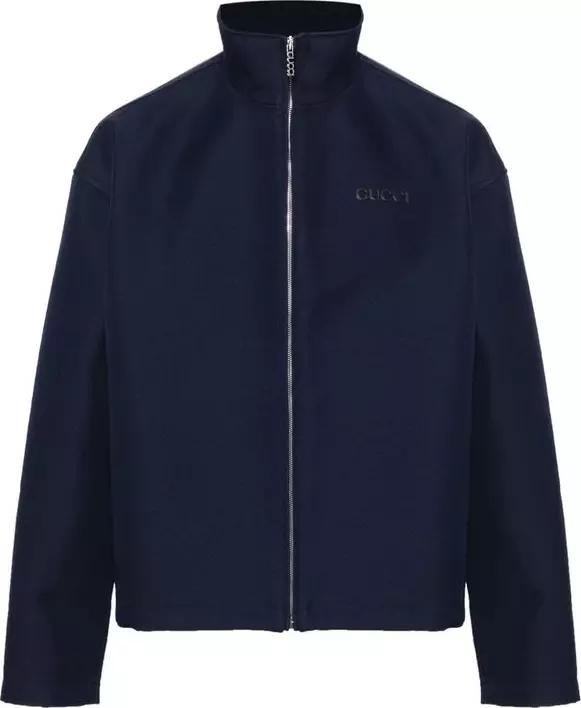 Blue Marabou Full-Length Jacket