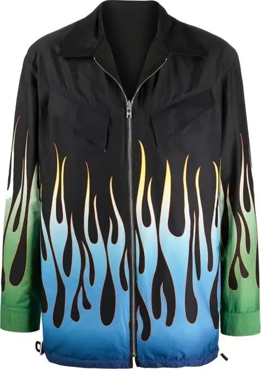 Black Cotton Full-Length Jacket