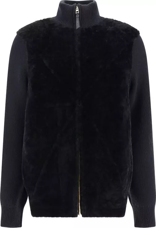 Black Lamb Fur Coat