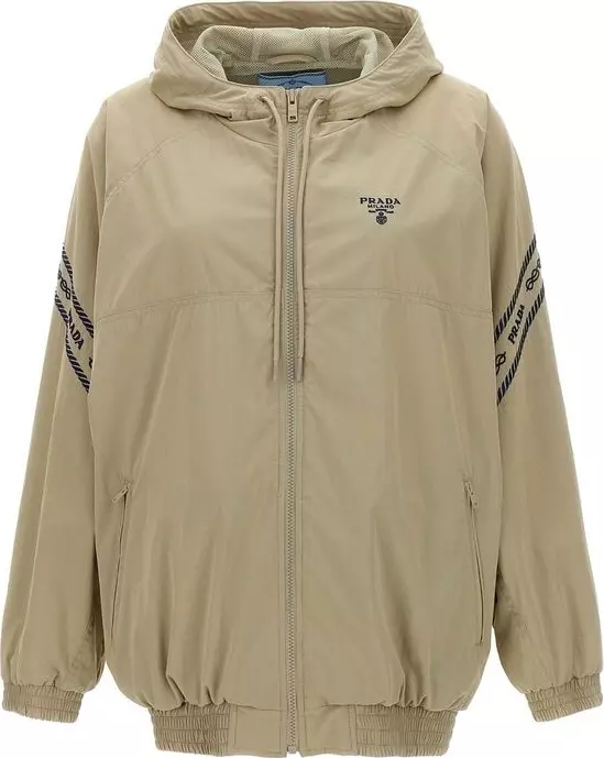 Beige Cotton Shell Jacket