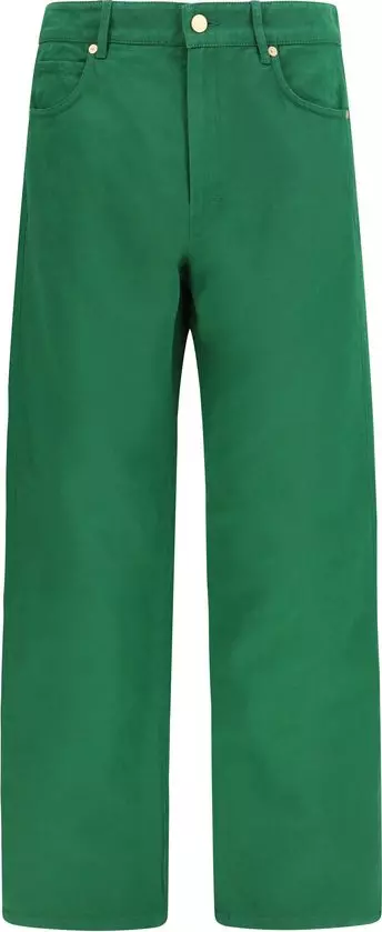 Bicolor Cotton Casual Pants