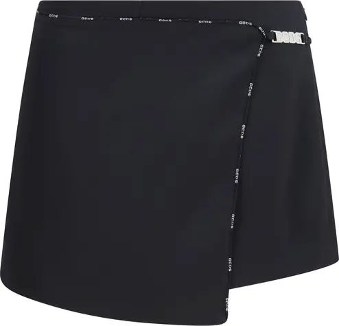 Black Polyester Short And Mini Shorts