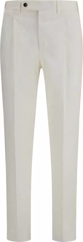 White Cotton Casual Pants