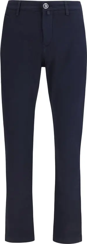 Blue Cotton Chino Pants