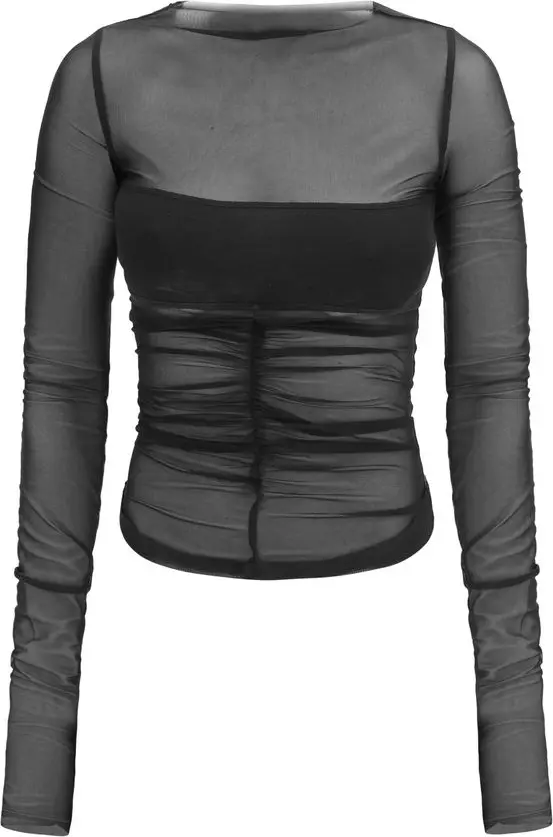 Black Nylon Blouse