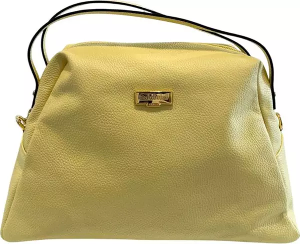 Yellow Leather Women Shoulder Bag