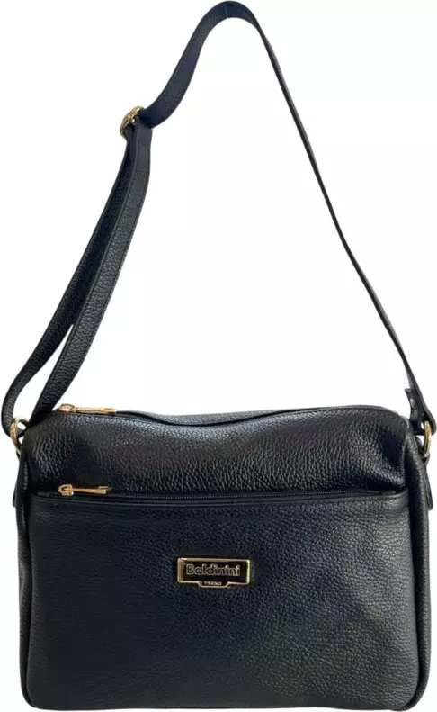 Black Leather Women Crossbody Bag