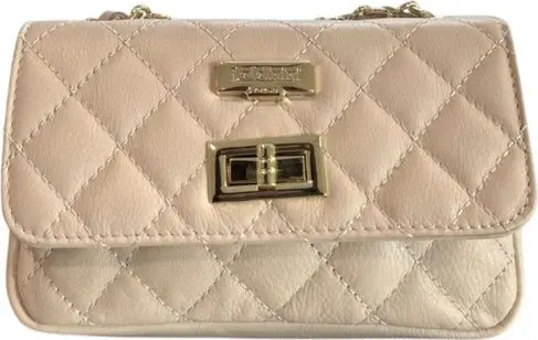 Beige Leather Women Bag