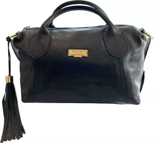 Black Leather Women Handbag