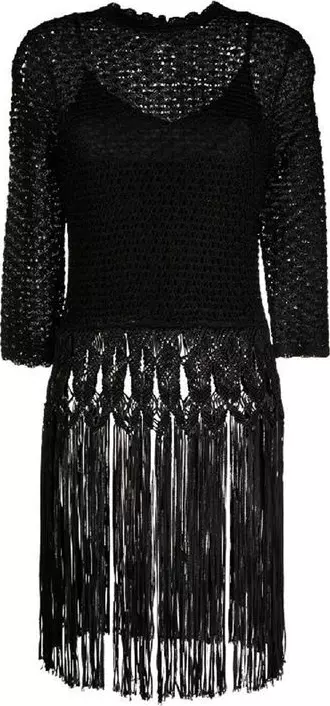 Black Viscose Casual Dress
