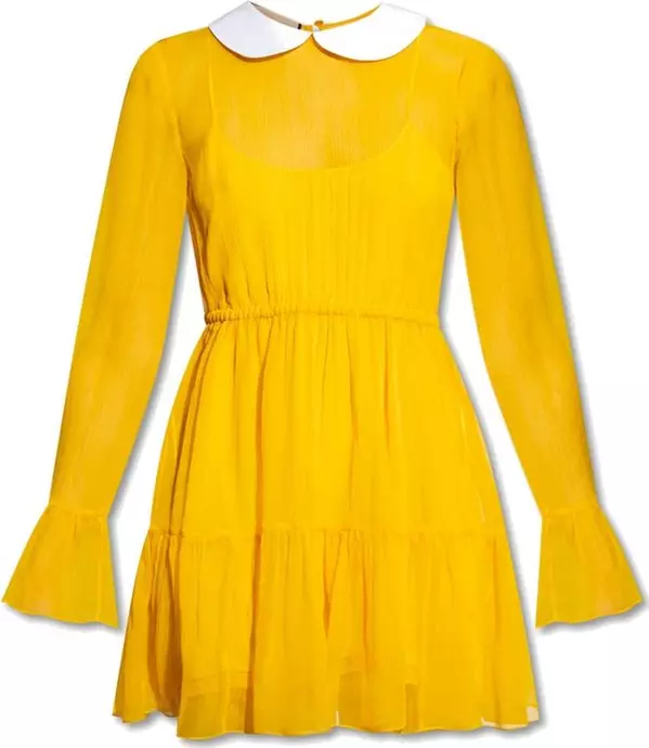 Bicolor Acetate Casual Dress