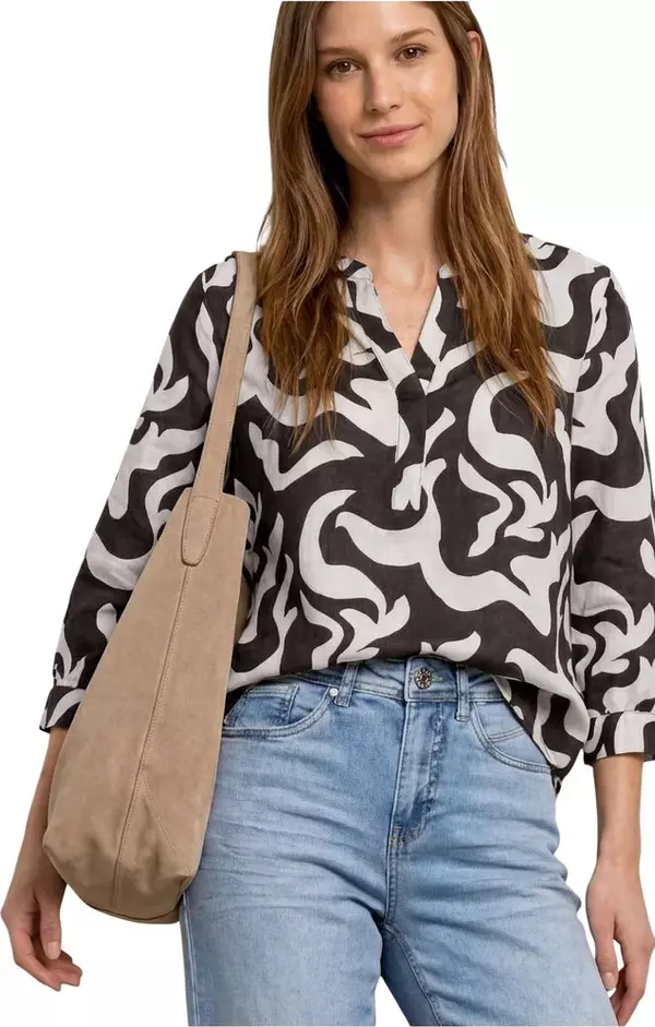 Brown Linen Blouse