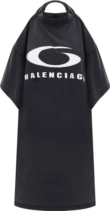 Black Cotton Casual Dress