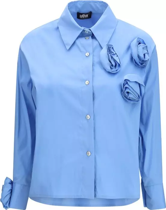 Blue Cotton Pattern Shirt