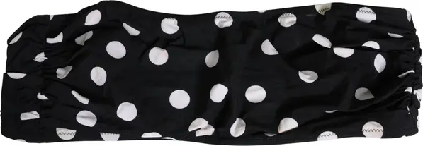 Black White Polka Dot Bandeau Beachwear Swimwear